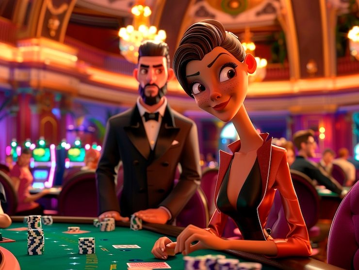 Studio live dealer guugle888 dengan meja blackjack dan host profesional